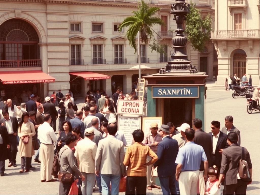 plaza San Martin en Lima cercad de Jiron Ocoña, oriden del mercado de dolares informal